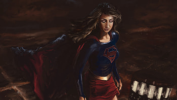 Supergirl Paint Artwork, supergirl, superheroes, artwork, digital-art, behance HD wallpaper
