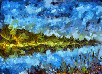 Landscape, Art, Texture, Paint, Stains, Spots HD wallpaper