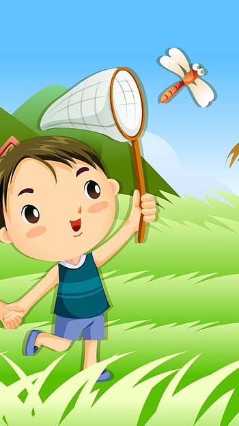 Cute Summer, Kids Cartoon HD phone wallpaper