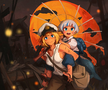 Watson Amelia, Anime, Virtual Youtuber, Gawr Gura, Hololive HD wallpaper
