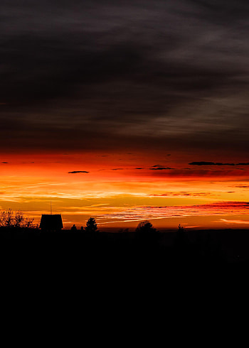 Sky, Night, Horizon, Dark, Silhouettes HD phone wallpaper