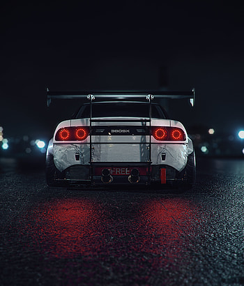 Sports, Night, Cars, Car, Machine, Backlight, Illumination, Sports Car, Back View, Rear View HD phone wallpaper