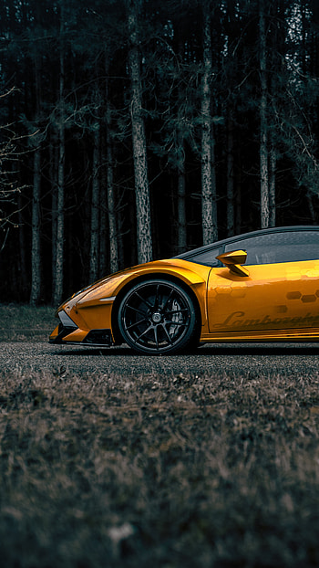 Huracan, Gold Lamborghini HD phone wallpaper