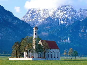 Landscape, Mountains, Architecture HD wallpaper