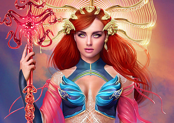 Witch Fantasy, witch, fantasy-girls, artwork, deviantart HD wallpaper