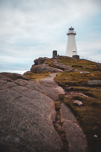 Architecture, Building, Coast, Miscellanea, Miscellaneous, Cliff, Lighthouse HD phone wallpaper
