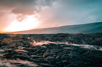 Rocks Early Morning Steam , rocks, nature, morning HD wallpaper