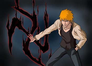 Kurosaki Ichigo, bleach, ichigo, lone, anime, dark background, male, ichigo kurosaki HD wallpaper