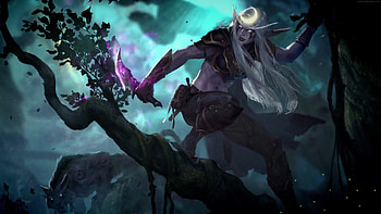 Animated , Night elf, World of Warcraft HD wallpaper