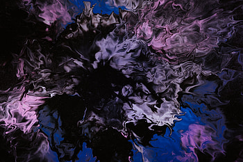 Dark, paint art, pink-blue, canvas HD wallpaper