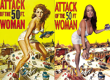Allison Hayes and Goldie Blair, B Movies, Attack of the 50ft Woman, Goldie Blair, Allison Hayes HD wallpaper