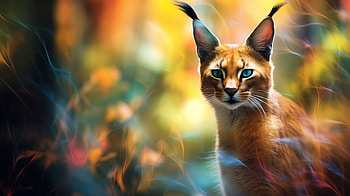 Caracal, caracal, Feline, fairy, AI Art HD wallpaper