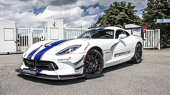 2016 Dodge Viper ACR by Geiger Cars, Blue Stripes, White, 2016, Black Wheels HD wallpaper