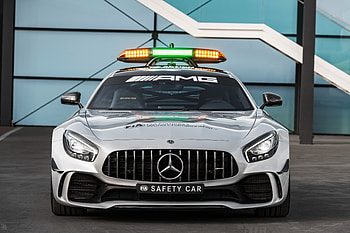 Mercedes AMG GT R F1 Safety Car 2018 Front, mercedes-amg-gtr, mercedes, cars, 2018-cars HD wallpaper