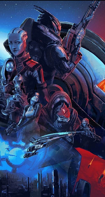 Mass Effect Legendary, Caden, Liara, Shepard, Wrex, Garrus, Tali HD phone wallpaper