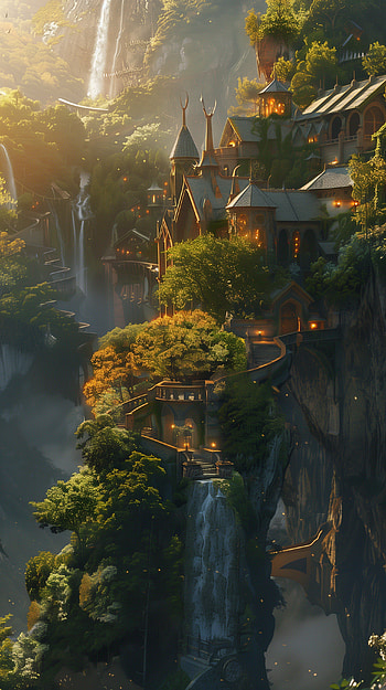 Enchanting Rivendell: Lord of the Rings Fan Art, The Lord Of The Rings, fan art HD phone wallpaper