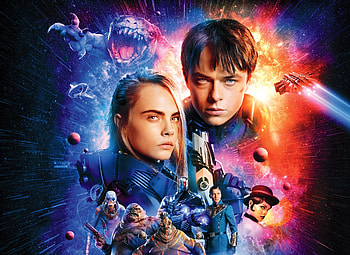 Valerian And Laureline In Valerian And The City Of A Thousand Planets 2017 , valerian-and-the-city-of-a-thousand-planets, 2017-movies, movies, cara-delevingne HD wallpaper