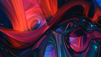 Fractal, wavy, tangled, colorful HD wallpaper