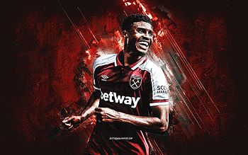 Ben Johnson, West Ham United FC, English football player, burgundy stone background, Premier League, England, football HD wallpaper