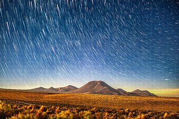 Mountain Range With Stars In The Sky, mountains, stars, sky, nature HD wallpaper