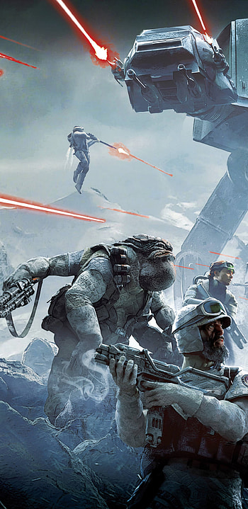 At At Walker, Video Game, Star Wars Battlefront (2015), Weapon, Battle, Soldier, Star Wars, Hoth (Star Wars), Warrior HD phone wallpaper