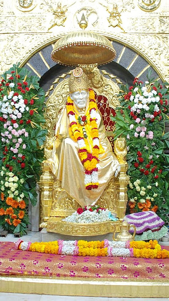 Sai Baba Live, Flowers Background HD phone wallpaper