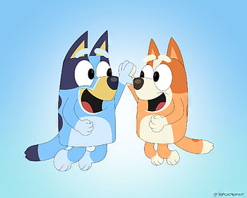 Bluey and Bingo - Animated TV Show Background, TV Show, Bluey HD wallpaper