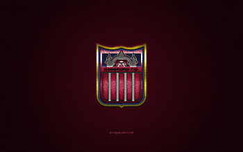 Carabobo FC, Venezuelan football club, blue logo, red carbon fiber background, Venezuelan Primera Division, football, Valencia, Venezuela, Carabobo FC logo HD wallpaper