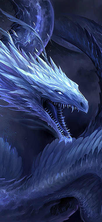 Crystal dragon, Enchanting , Magical creature, Captivating art HD phone wallpaper