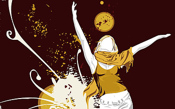 Vector, Girl, Positive, Happiness, Emotions HD wallpaper