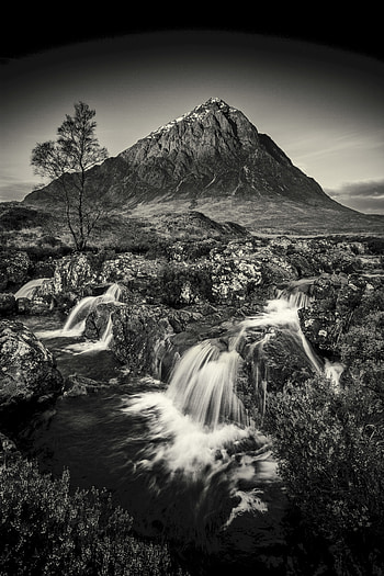 Nature, Rivers, Mountain, Waterfall, Flow, Bw, Chb HD phone wallpaper