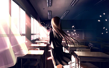 Anime School Girl, anime, anime-girl HD wallpaper