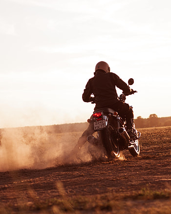 Motorcycles, Desert, Motorcyclist, Helmet, Motorcycle, Bike, Dust HD phone wallpaper