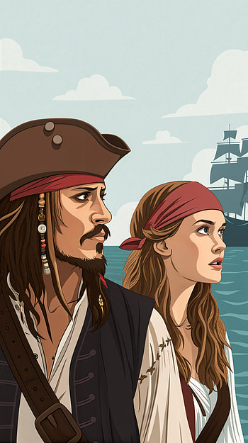 Pirates of the Caribbean: Captivating , Jack Sparrow, pirate, adventure, ocean HD phone wallpaper