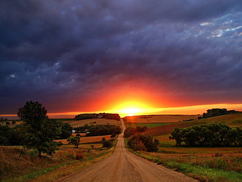 Sunset, landscape, beautiful, nature HD wallpaper
