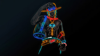 Portgas D Ace Neon Minimal , portgas-d-ace, anime, neon, minimalism, minimalist, artwork, artist, digital-art, one-piece, deviantart HD wallpaper
