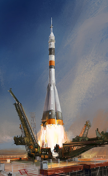 Art, Universe, Smoke, Rocket, Launch, Launching HD phone wallpaper