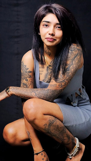 Vishwa Rathod, inked, tiktok girl HD phone wallpaper