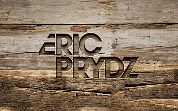 Eric Prydz wooden logo, , Swedish DJs, wooden backgrounds, music stars, Eric Sheridan Prydz, Cirez D, Eric Prydz logo, creative, wood carving, Eric Prydz HD wallpaper