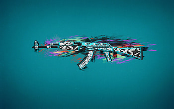 Ak47 Colorful Art, artist, colorful, ak47 HD wallpaper