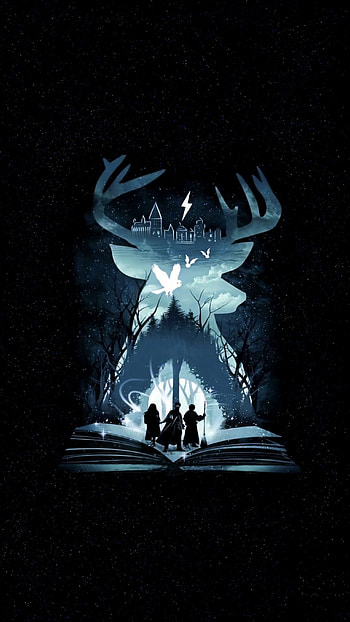Harry Potter, mage, art, fantasy, harrypotter, night, wizard, hogwarts HD phone wallpaper