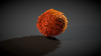 3D, Shadow, Ball, Fur HD wallpaper