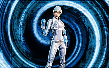 Frost Squad, blue grunge background, Fortnite, vortex, Fortnite characters, Frost Squad Skin, Fortnite Battle Royale, Frost Squad Fortnite HD wallpaper
