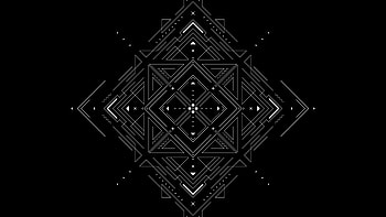 Black White Symmetry Art Pattern Abstraction Abstract HD wallpaper