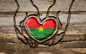 I love Burkina Faso, , wooden carving hands, Day of Burkina Faso, Burkina Faso flag, Flag of Burkina Faso, Take care Burkina Faso, creative, Burkina Faso flag in hand, wood carving, african countries, Burkina Faso HD wallpaper