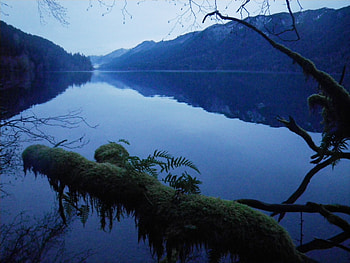 Lake, landscape, mountains, calm, reflections HD wallpaper