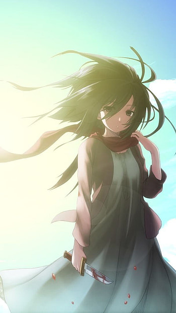 Little mikasa, anime, attack on titan HD phone wallpaper