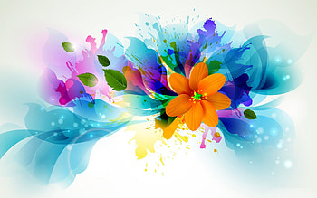 Abstract-Colorful-Flowers-Art-- | HD wallpaper