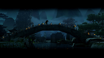 Po walks, furry (anthropomorphic), town, Po (Kung Fu Panda), movie, Kung Fu Panda HD wallpaper