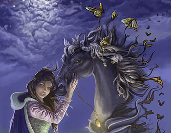 Travelling Companions, girl, horse, friends, companions HD wallpaper
